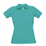 Polo de travail femme BC404 – Coton piqué – B&C bleu celeste