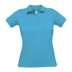 Polo de travail femme BC404 – Coton piqué – B&C bleu celeste1