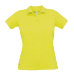 Polo de travail femme BC404 – Coton piqué – B&C citron