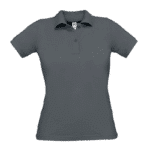 Polo de travail femme BC404 – Coton piqué – B&C gris foncé