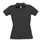 Polo de travail femme BC404 – Coton piqué – B&C noir