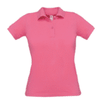 Polo de travail femme BC404 – Coton piqué – B&C rose