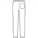 Pantalon de cuisine noir élastique - Polycoton- ISACCO2