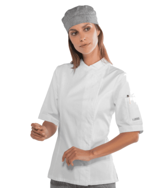 Veste cuisine femme blanche LADY SNAPS - Isacco