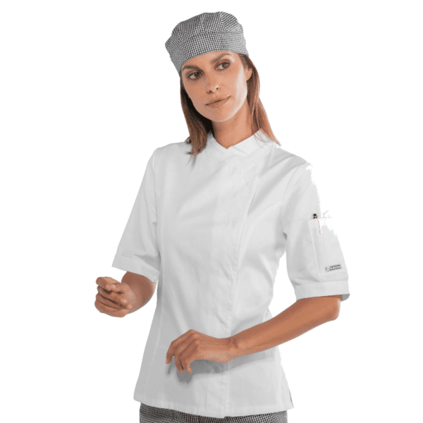 Veste cuisine femme blanche LADY SNAPS - Isacco