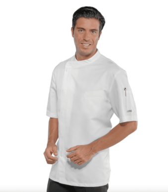 Veste de cuisine blanche Manches Courtes Bilbao – Isacco