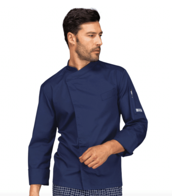 veste de cuisine bibao bleue isacco