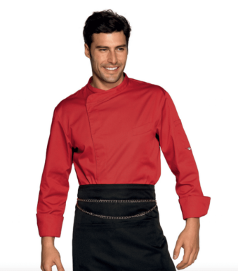 veste de cuisine bibao rouge isacco