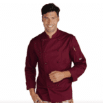 veste de cuisine classique bordeau isacco